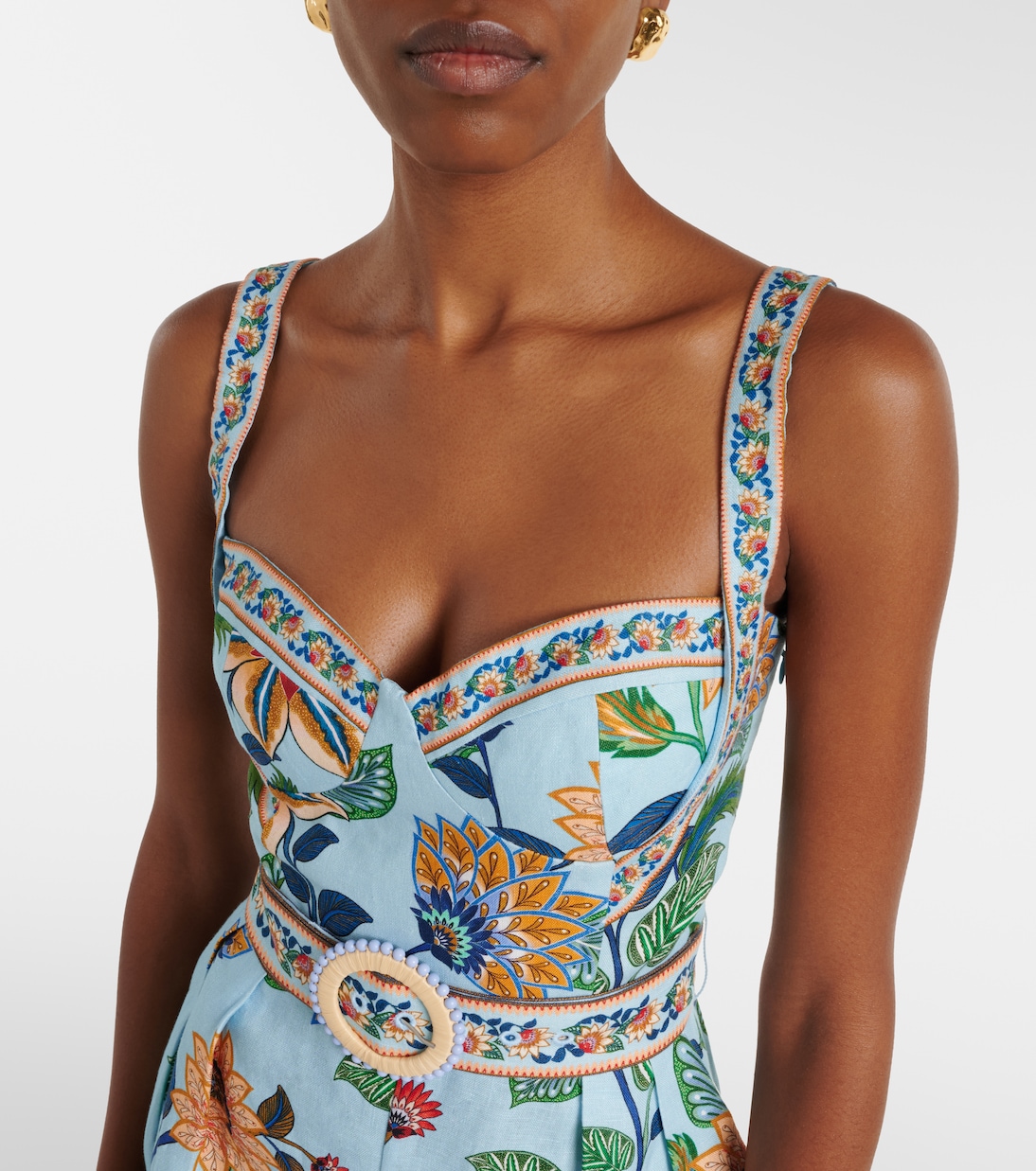 Combi-short Delhi en lin à fleurs | Farm Rio