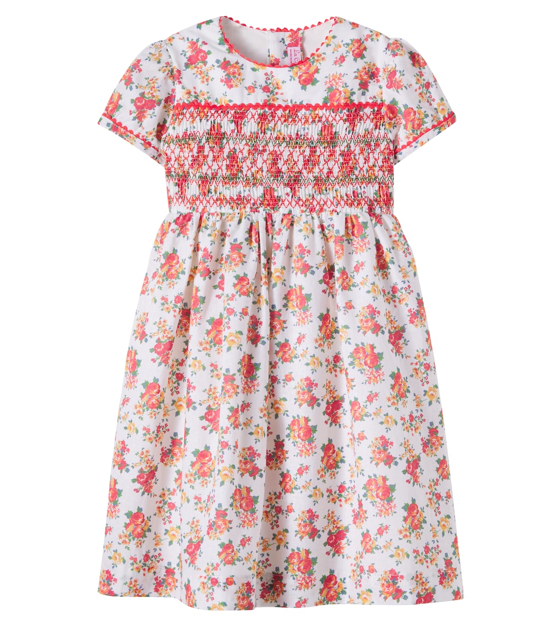 Soraya smocked linen and cotton dress | La Coqueta