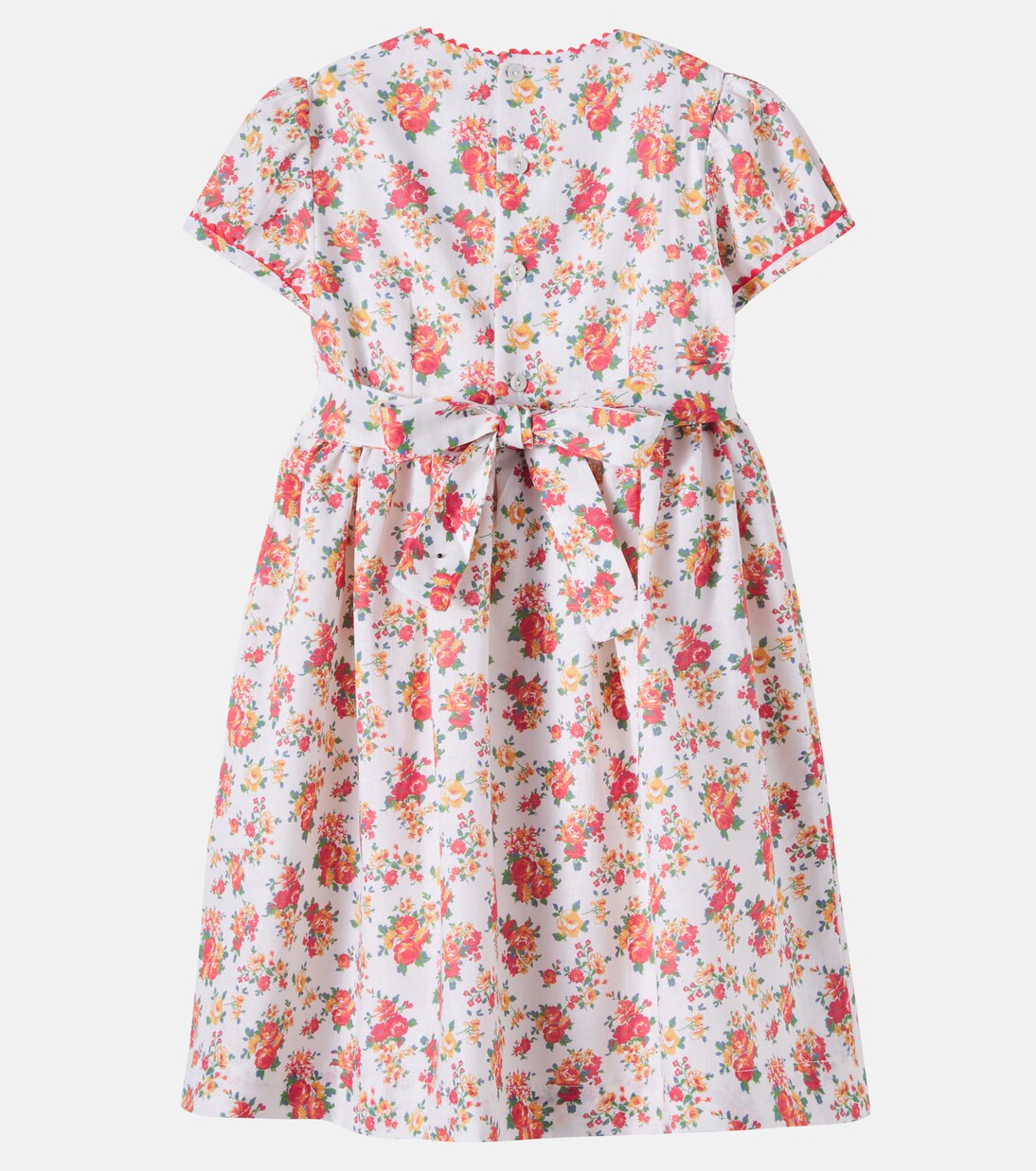 Soraya smocked linen and cotton dress | La Coqueta