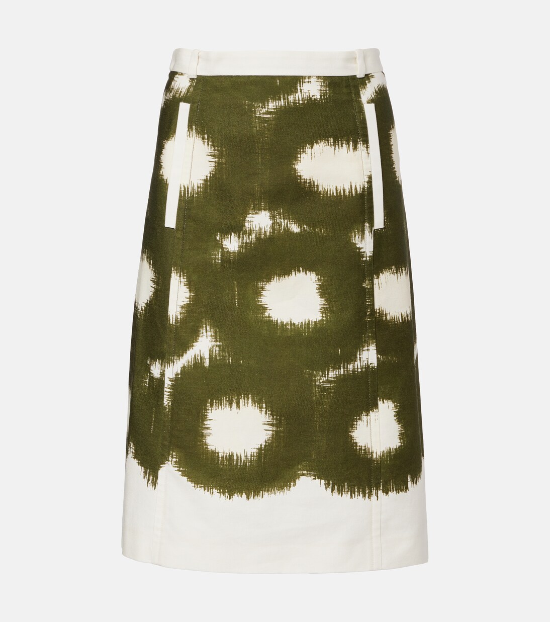 Printed cotton midi skirt | Prada