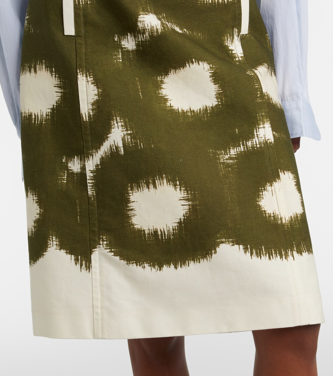 Printed cotton midi skirt | Prada