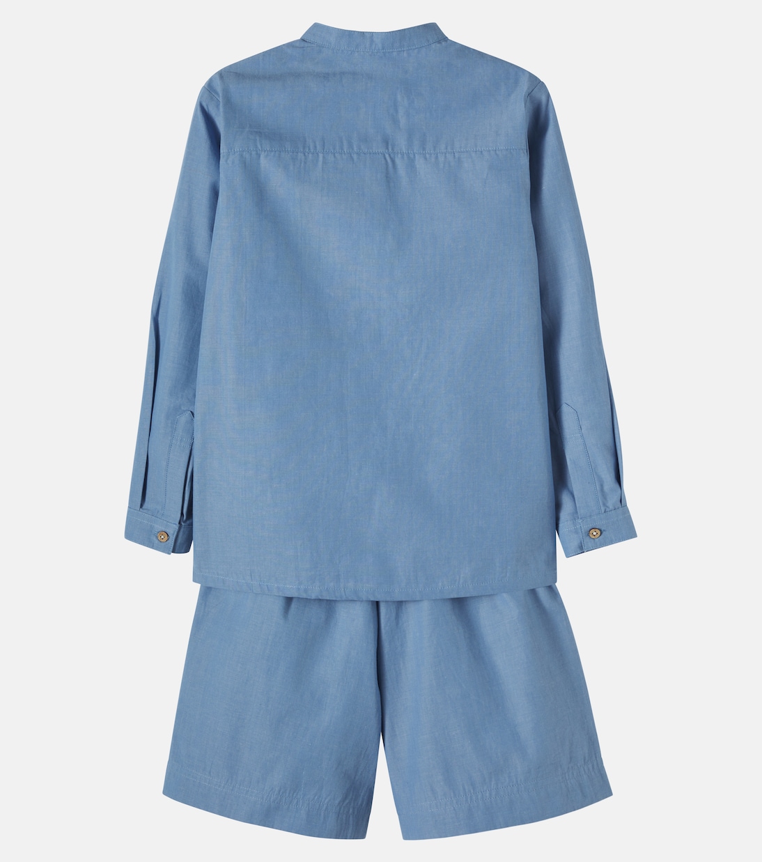 Set aus Hemd und Shorts aus Baumwoll-Chambray | Wheat