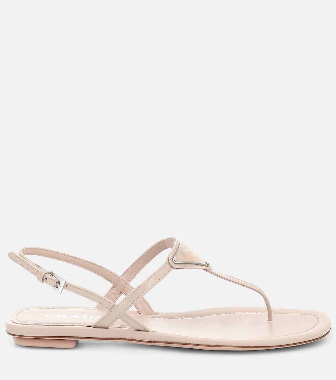 Patent leather thong sandals | Prada