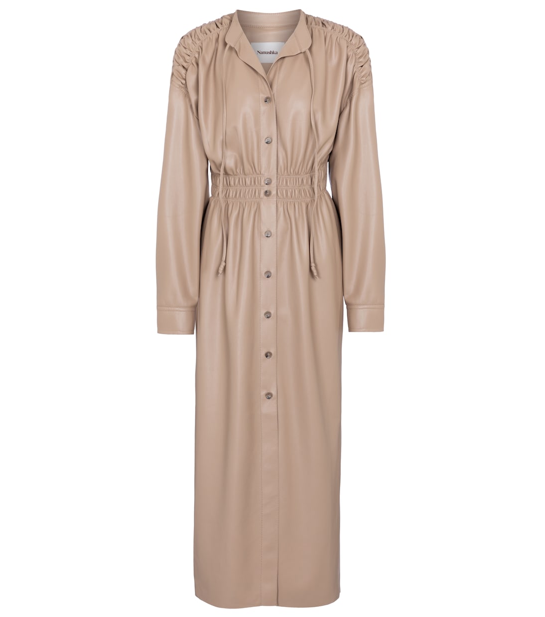 Robe midi Jayce en cuir synthétique | Nanushka