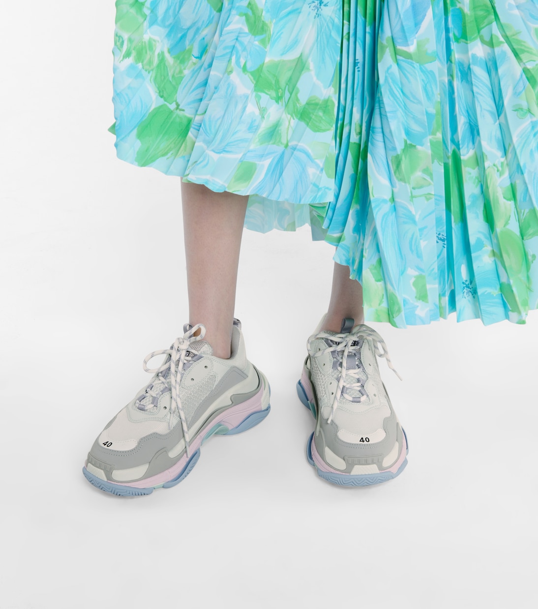 Balenciaga triple s white 40 on sale