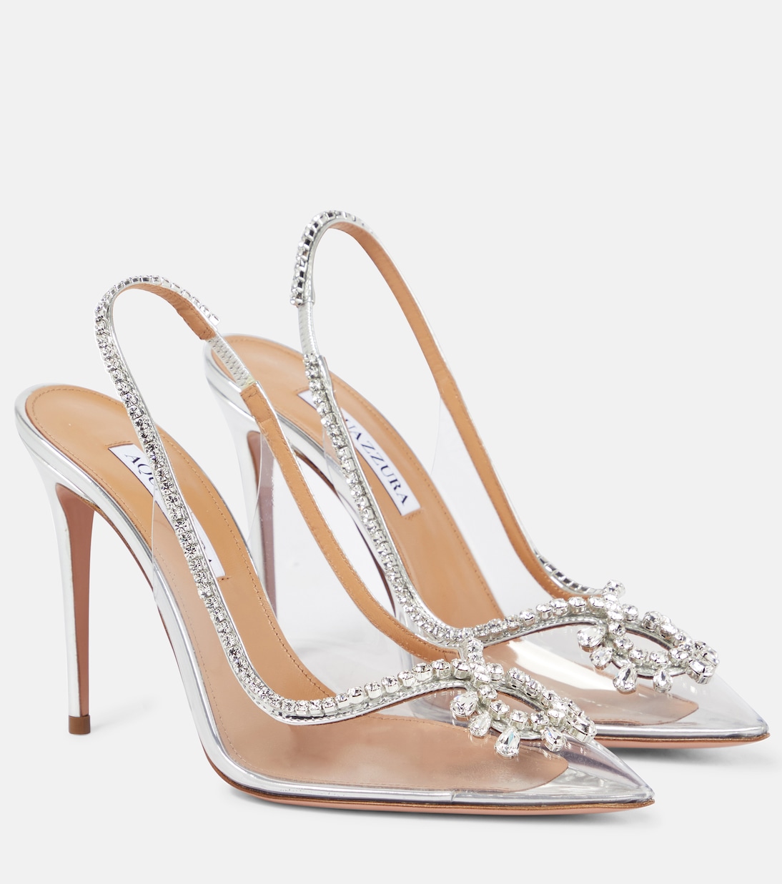 Pumps slingback Seduction 105 in PVC e pelle | Aquazzura