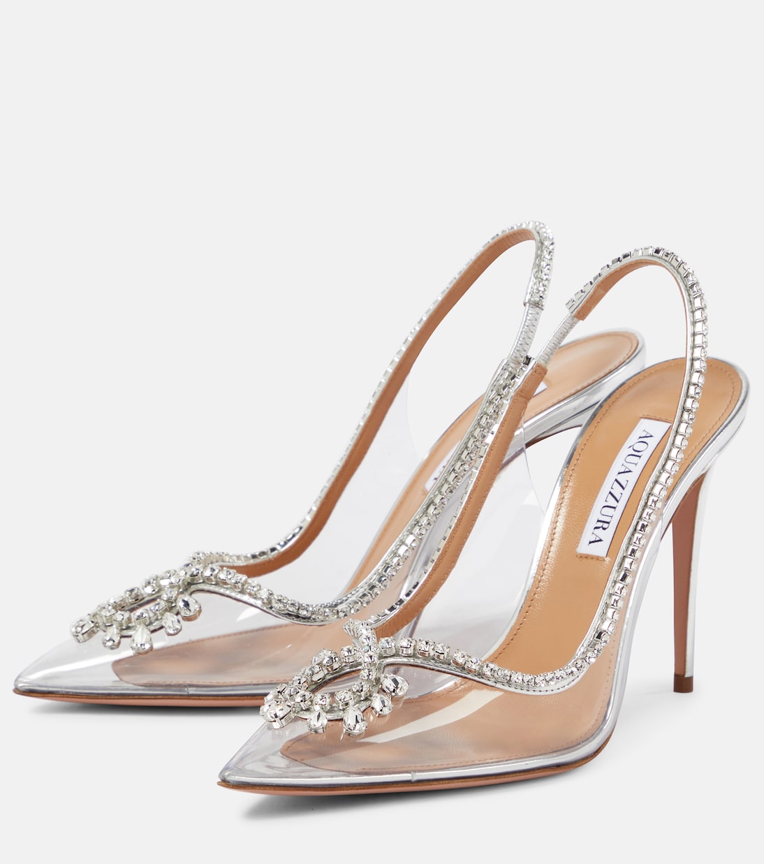 Pumps slingback Seduction 105 in PVC e pelle | Aquazzura
