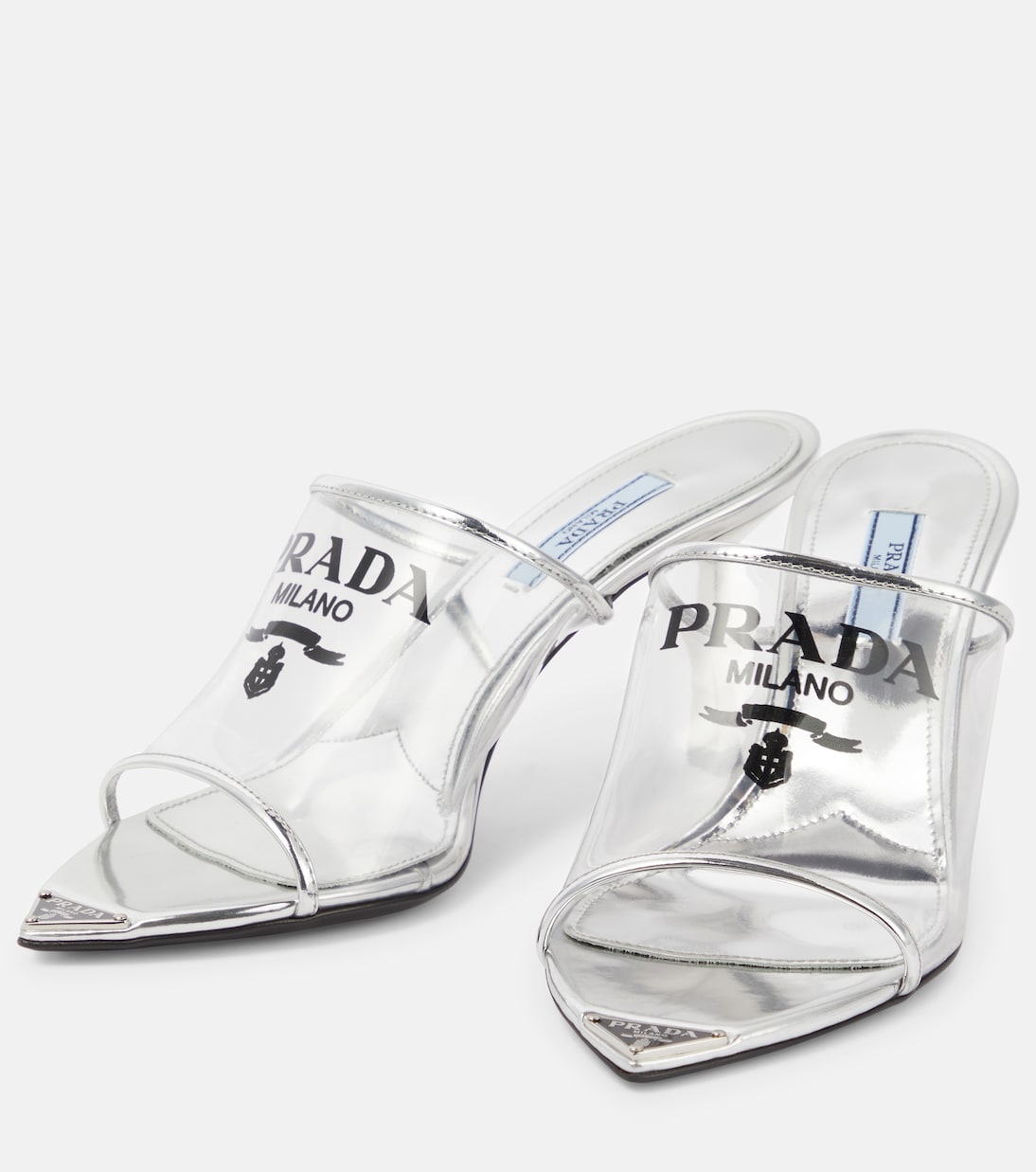 Pantoletten mit Leder | Prada
