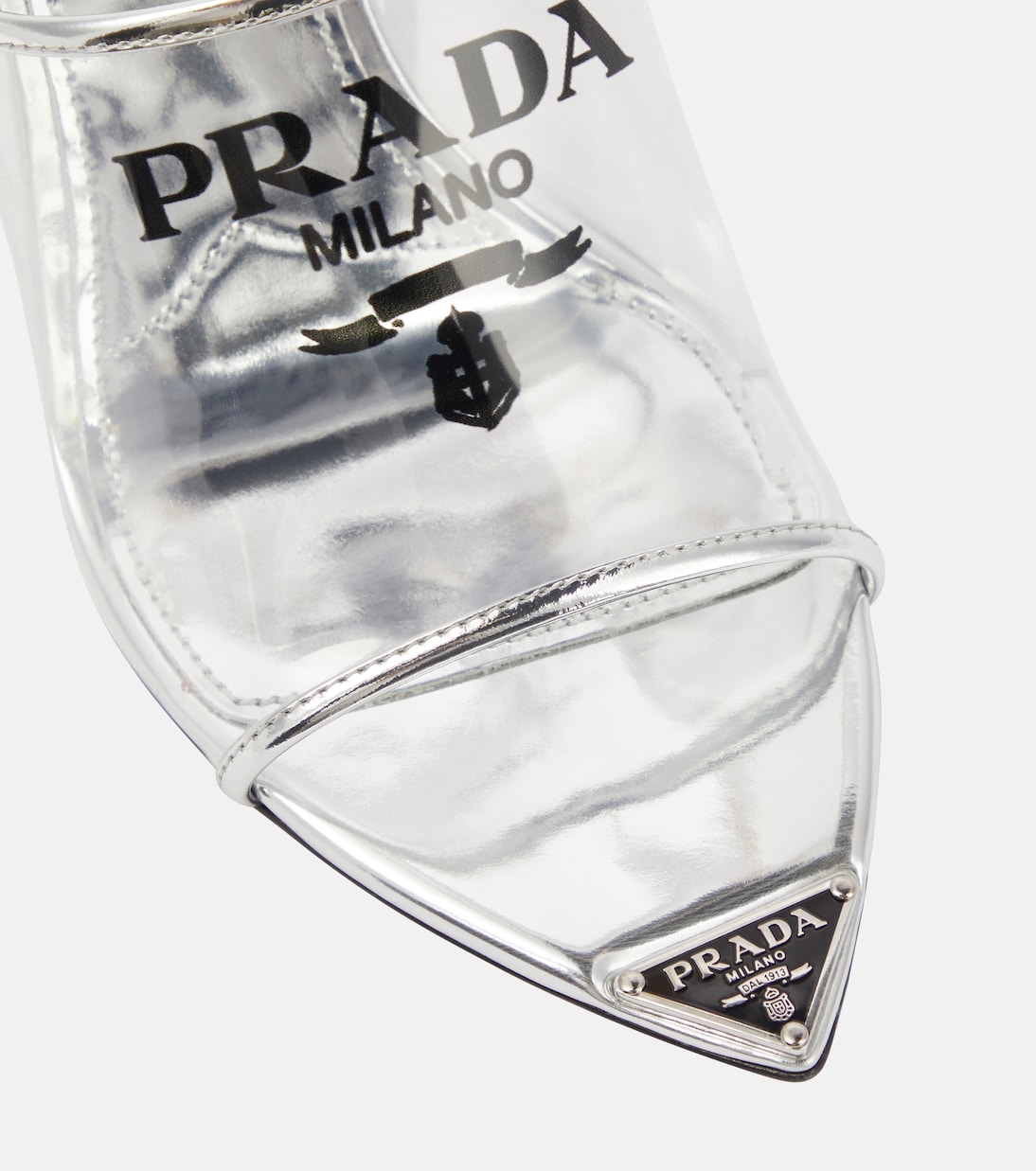 Pantoletten mit Leder | Prada