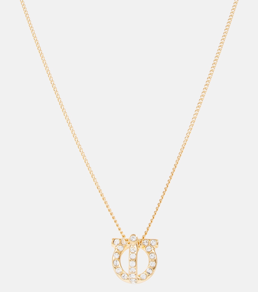 Gancini crystal- embellished necklace | Ferragamo
