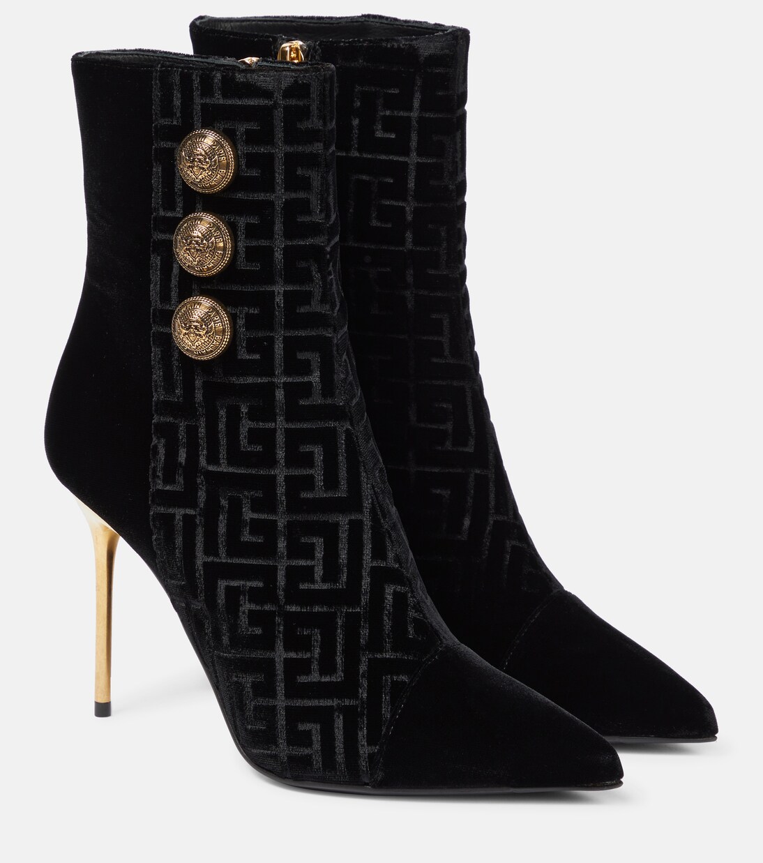 Bottines Roni en velours embossé | Balmain
