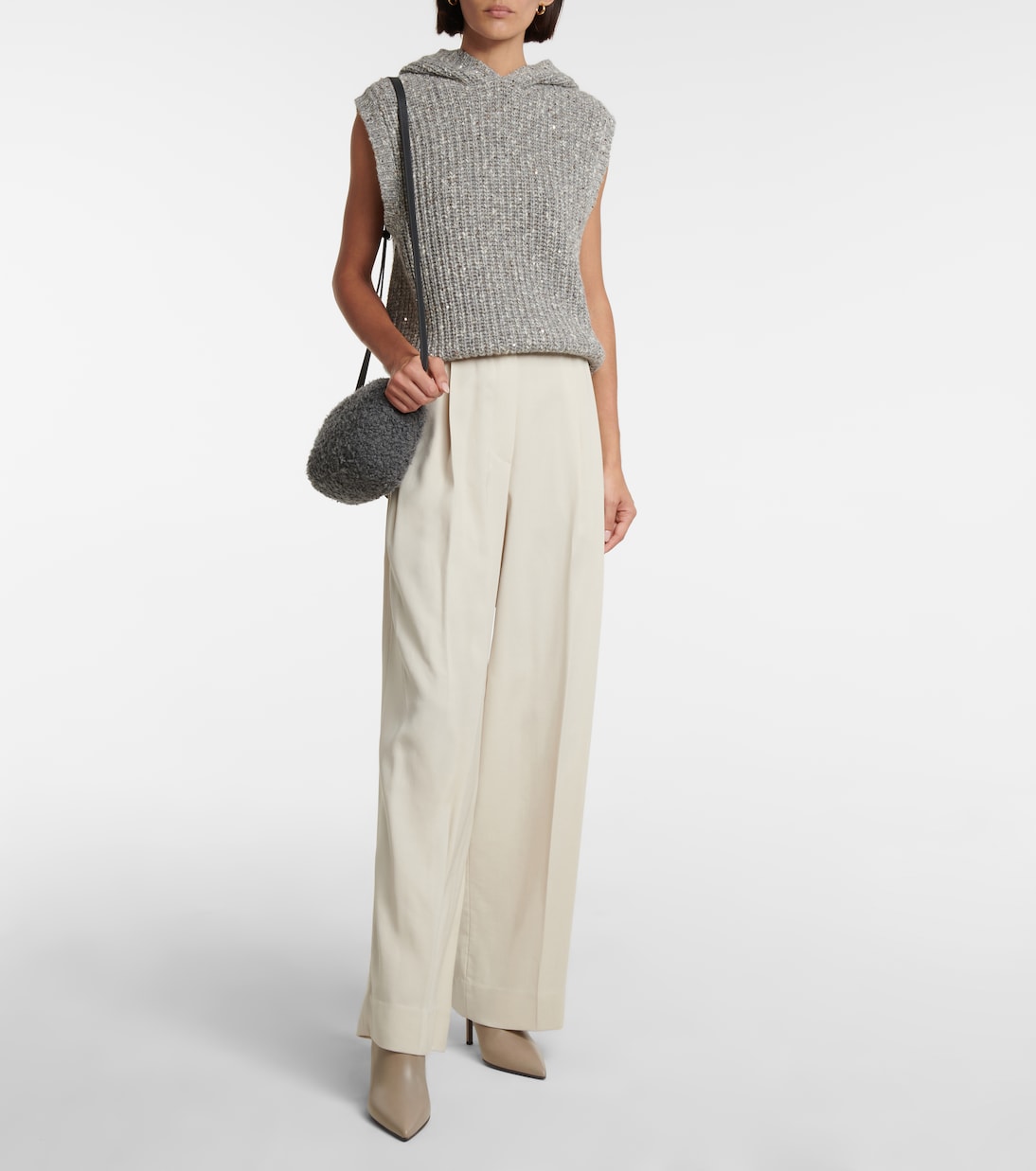 Beaded leather ankle boots | Brunello Cucinelli