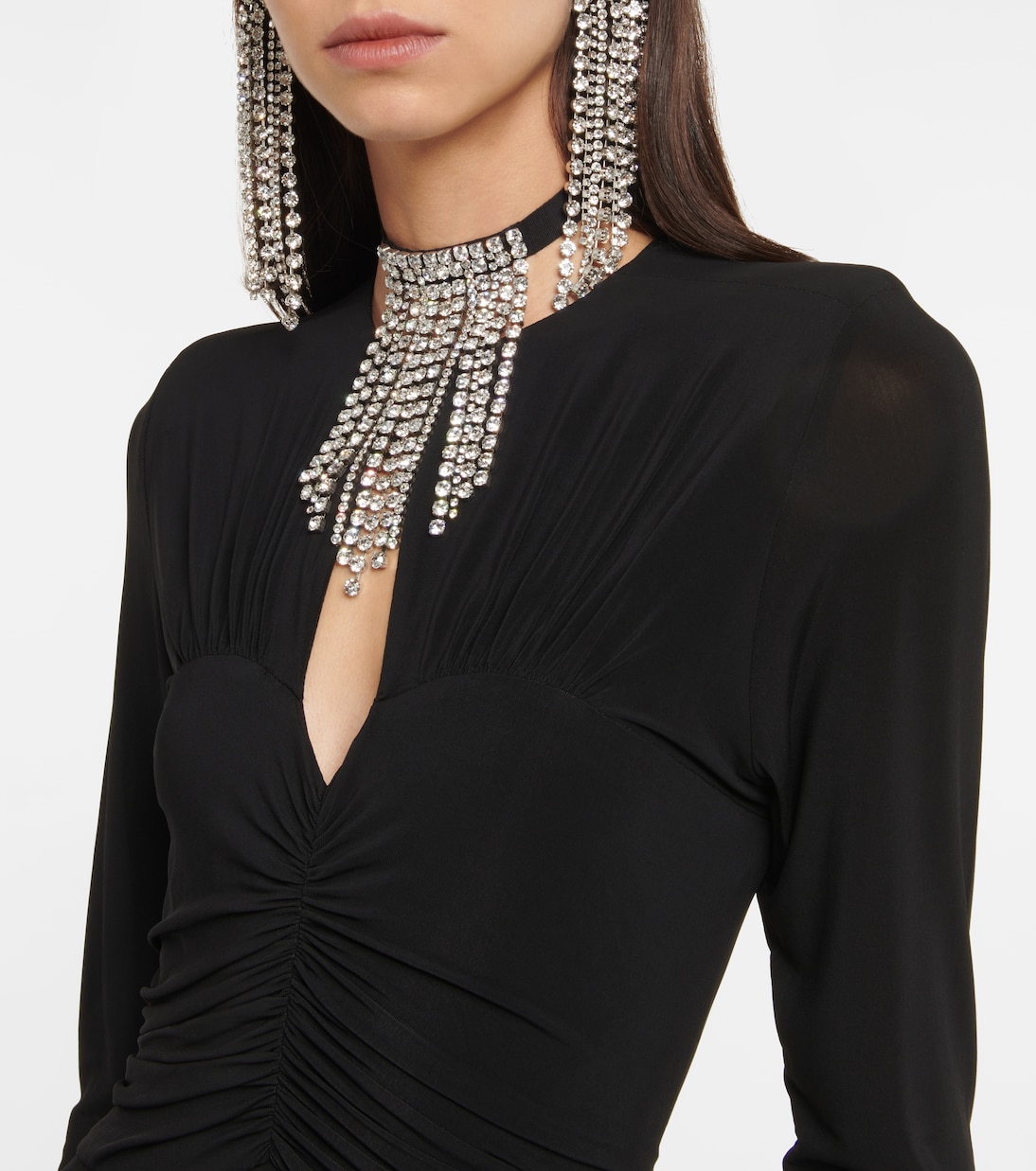 Ras Du Cou crystal-embellished fringe necklace | Isabel Marant