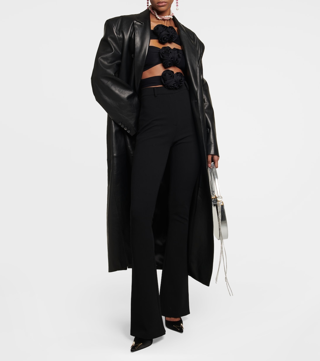 Cutout off-shoulder jersey crop top | Magda Butrym