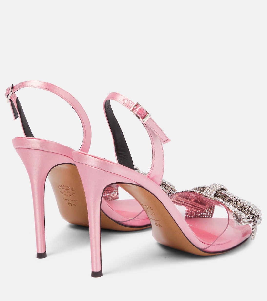 Sandales en satin à cristaux | Alexandre Vauthier