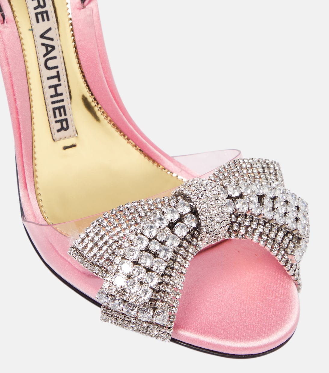 Sandales en satin à cristaux | Alexandre Vauthier