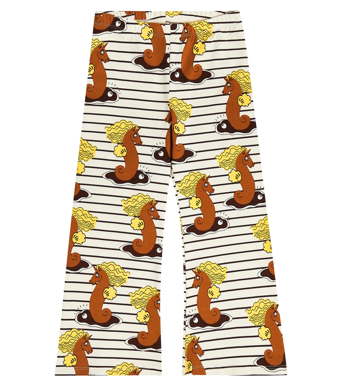Pantalones rectos de algodón estampados | Mini Rodini
