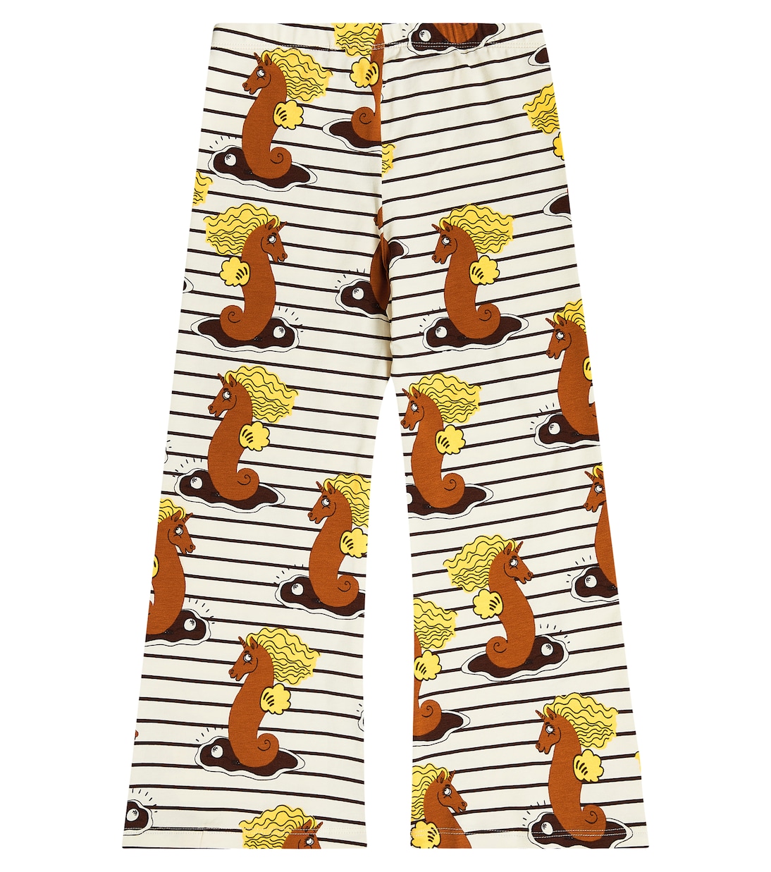 Pantalones rectos de algodón estampados | Mini Rodini