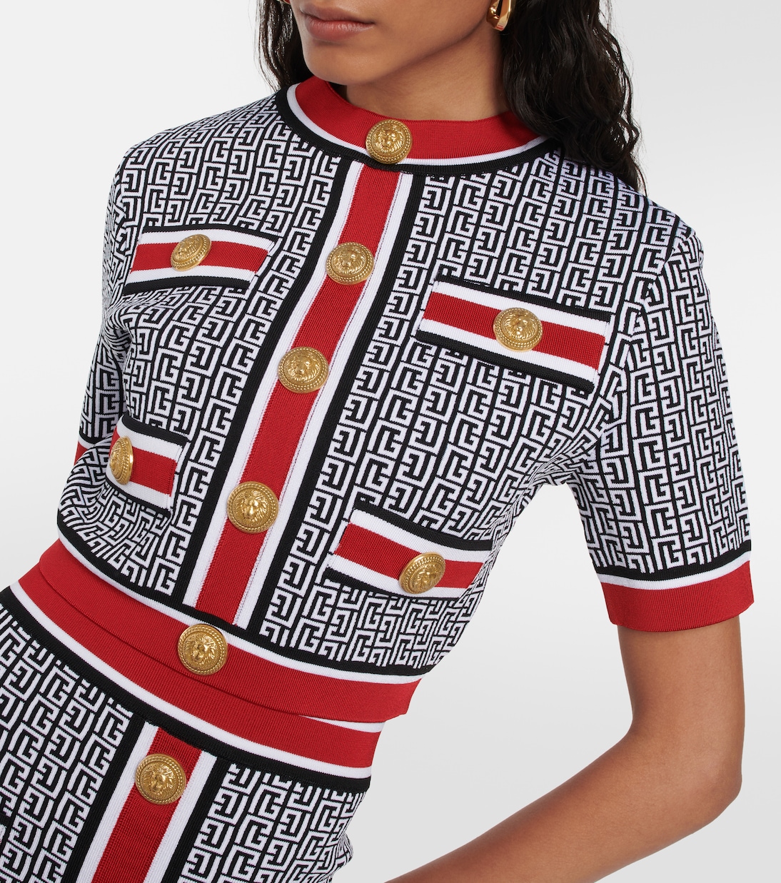 Cropped-Top aus Strick | Balmain