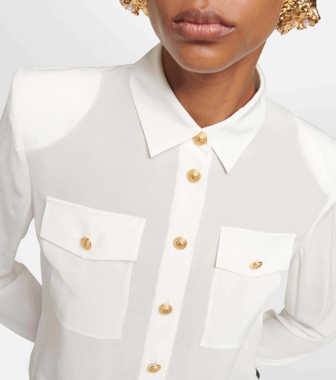 Chemise en crêpe de soie | Balmain