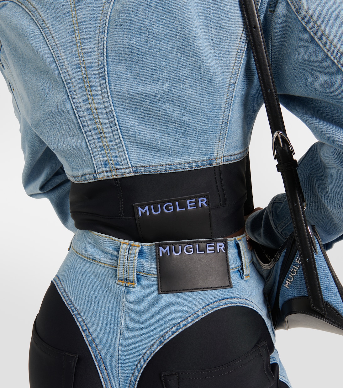Giacca cropped con denim | Mugler