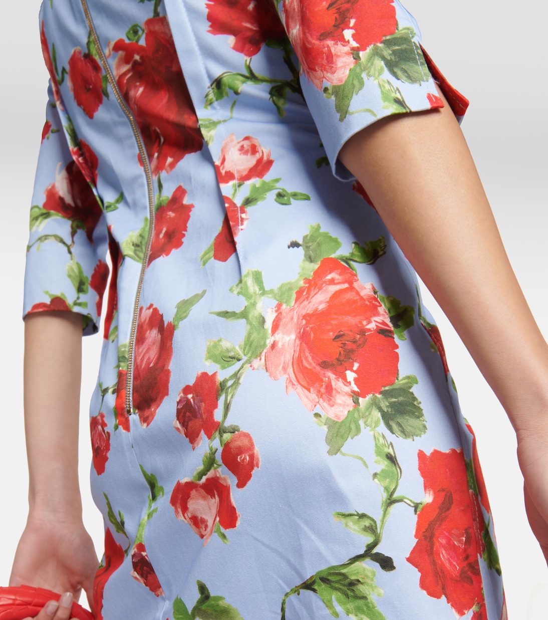Vestido corto en mezcla de algodón | Carolina Herrera