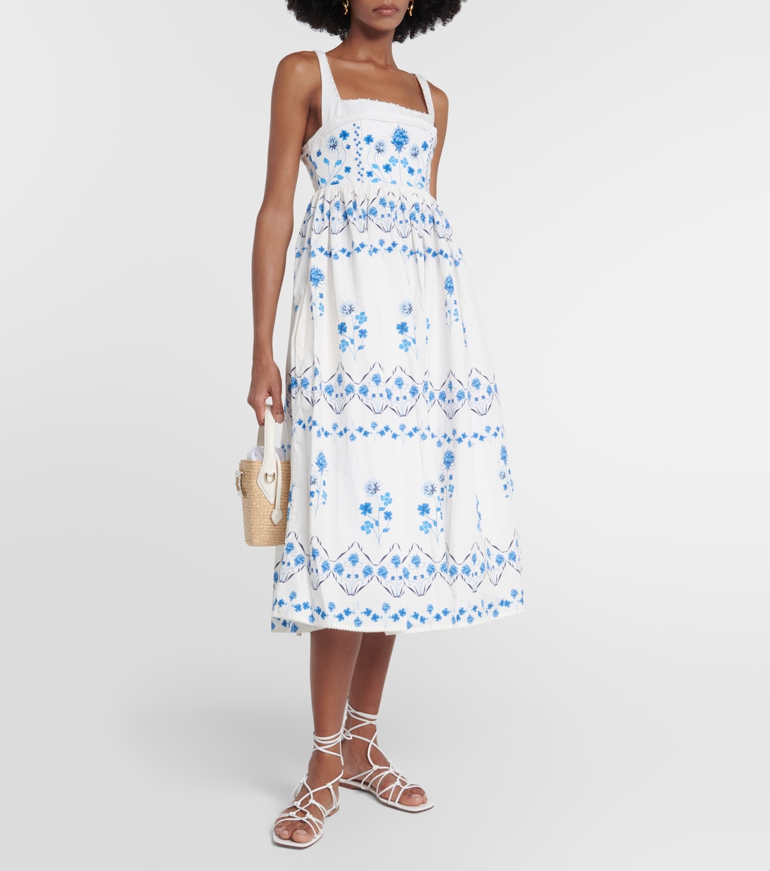 Barbara Ventura floral midi dress | Agua by Agua Bendita