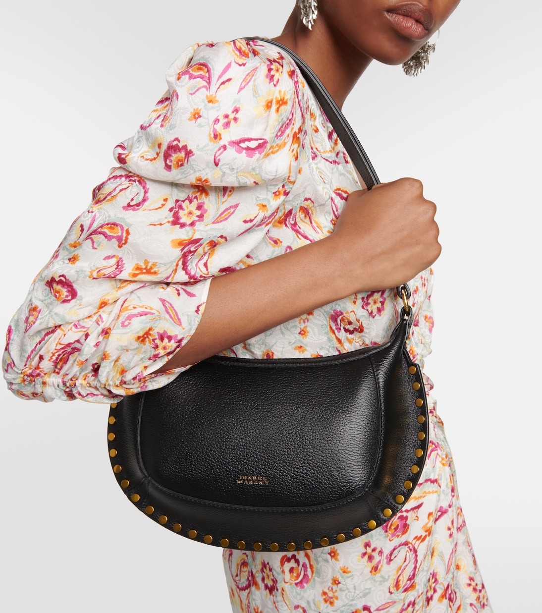 Oskan Moon Medium leather shoulder bag | Isabel Marant
