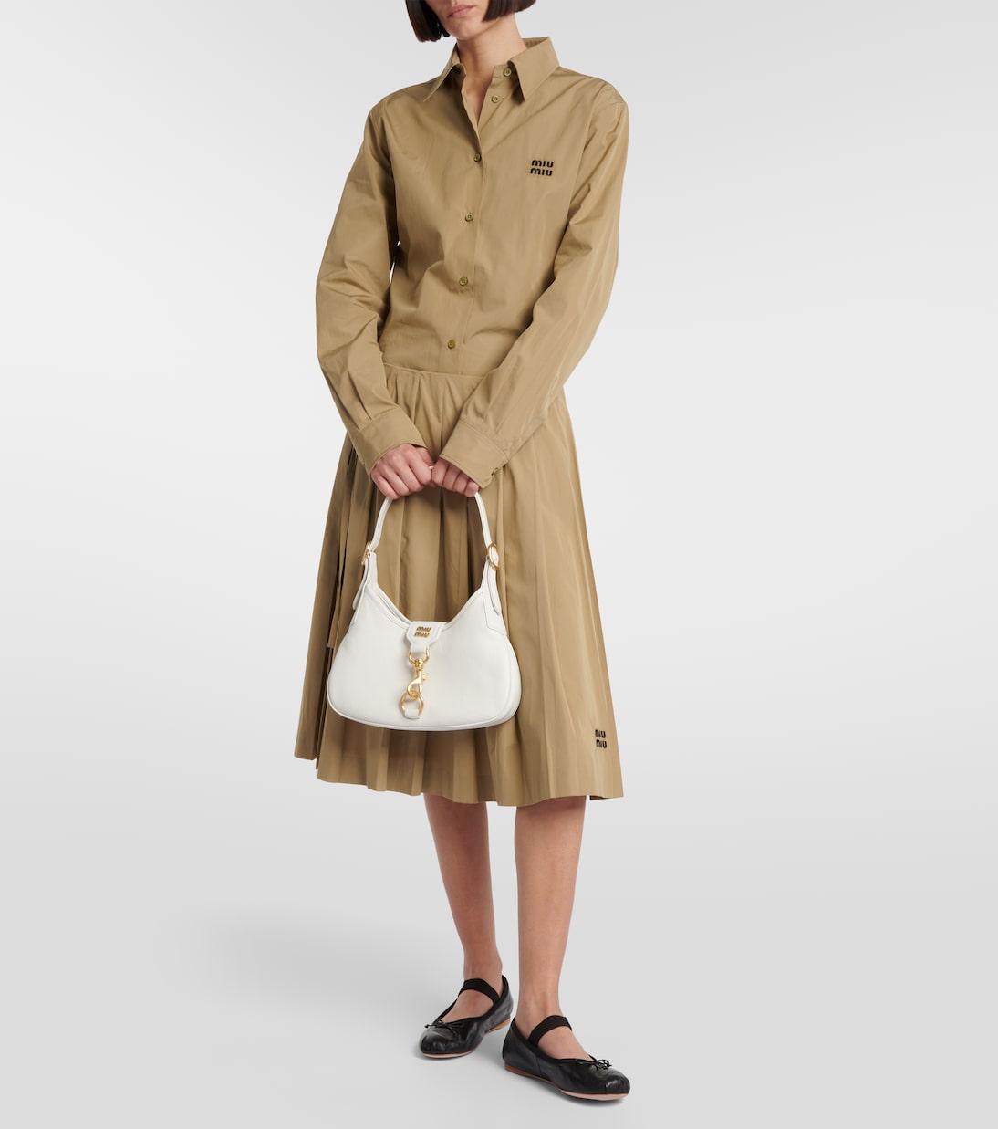 Borsa a spalla Madras Small in pelle | Miu Miu