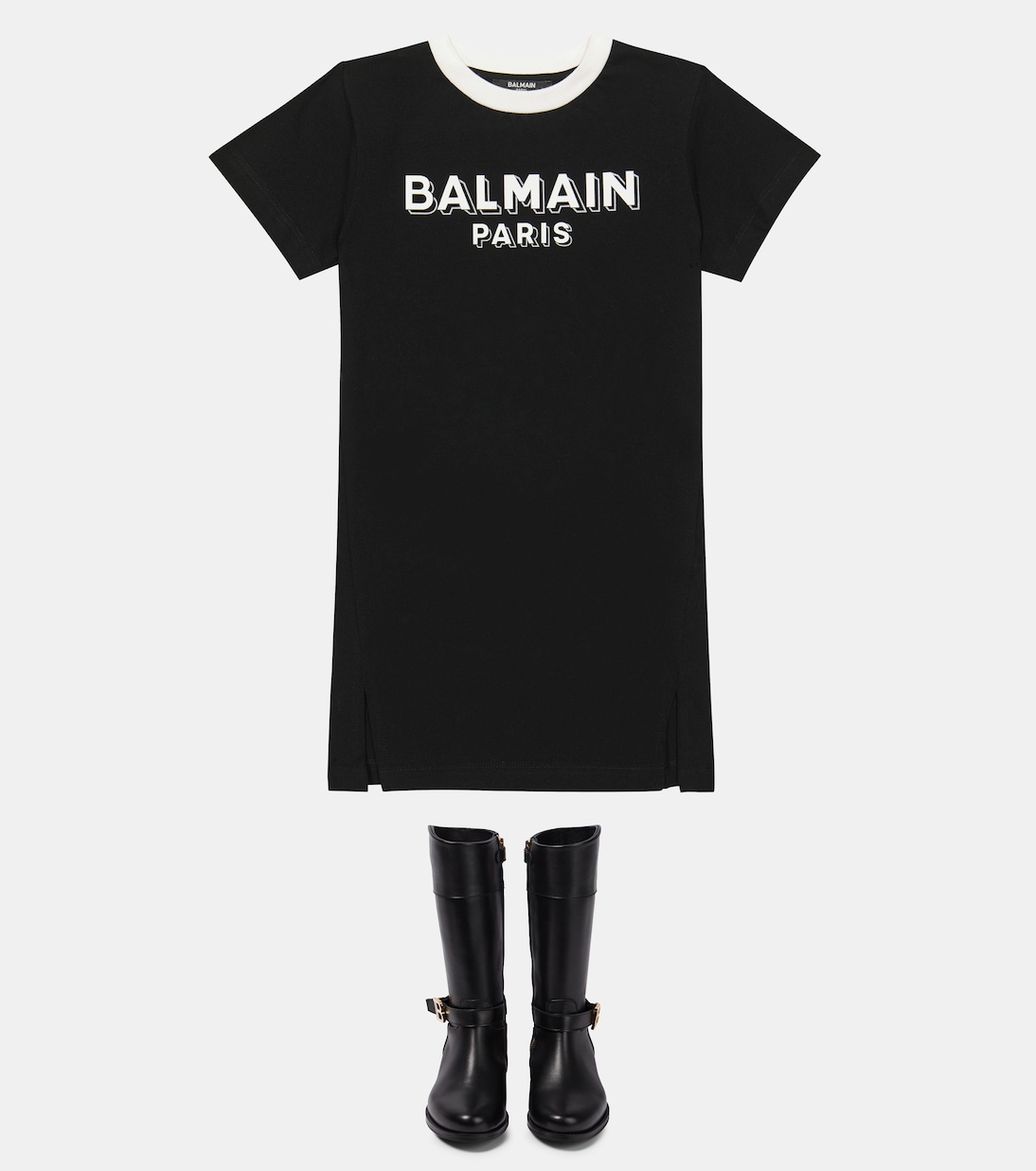 Stiefel aus Leder | Balmain Kids