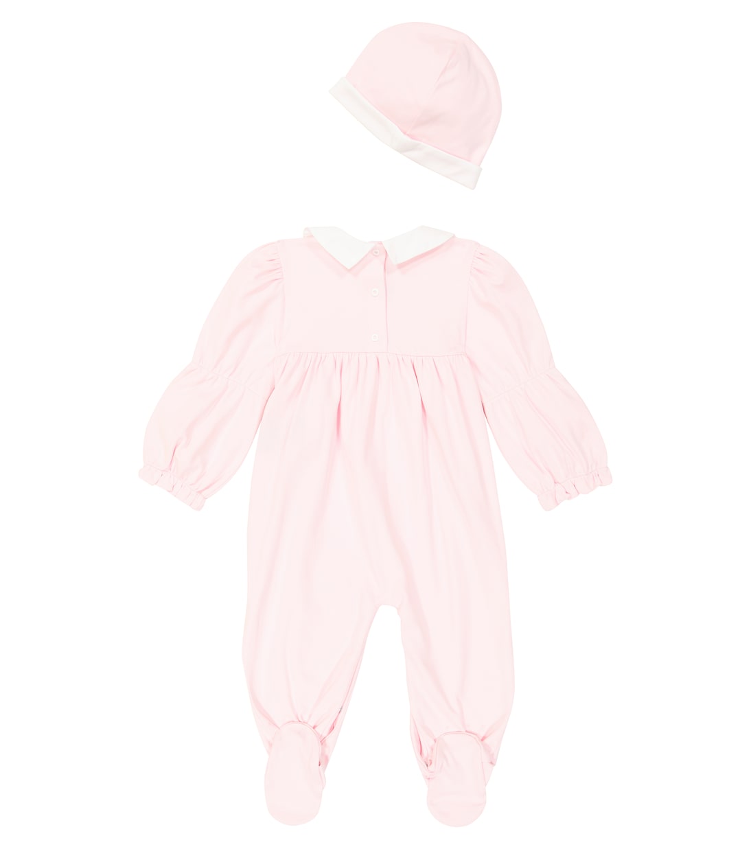 Bébé – Set grenouillère, bavoir et bonnet en coton | Balmain Kids