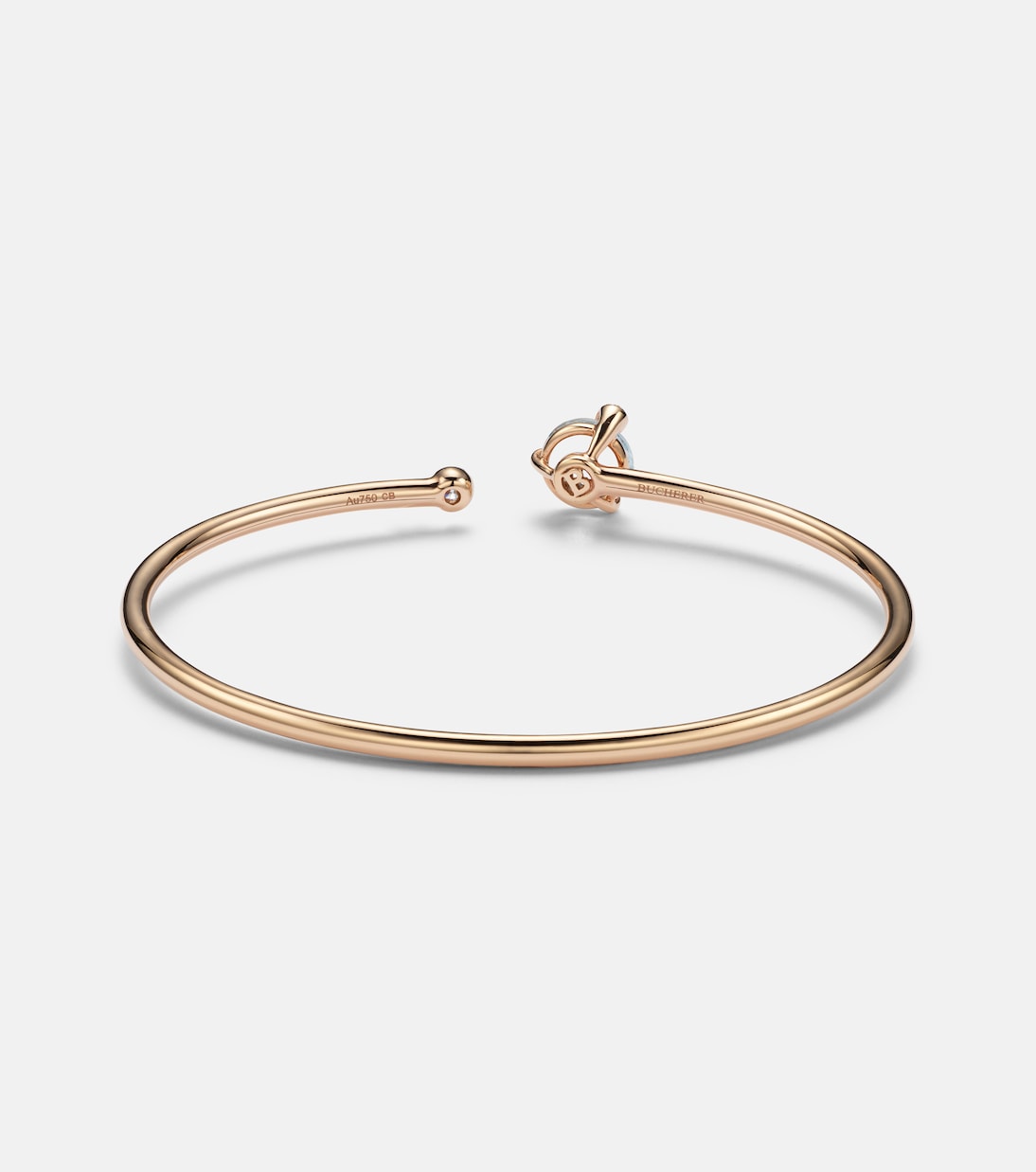 Bracciale in oro rosa 18kt BUCHERER con acquamarina e diamanti, gioiello elegante per giovani