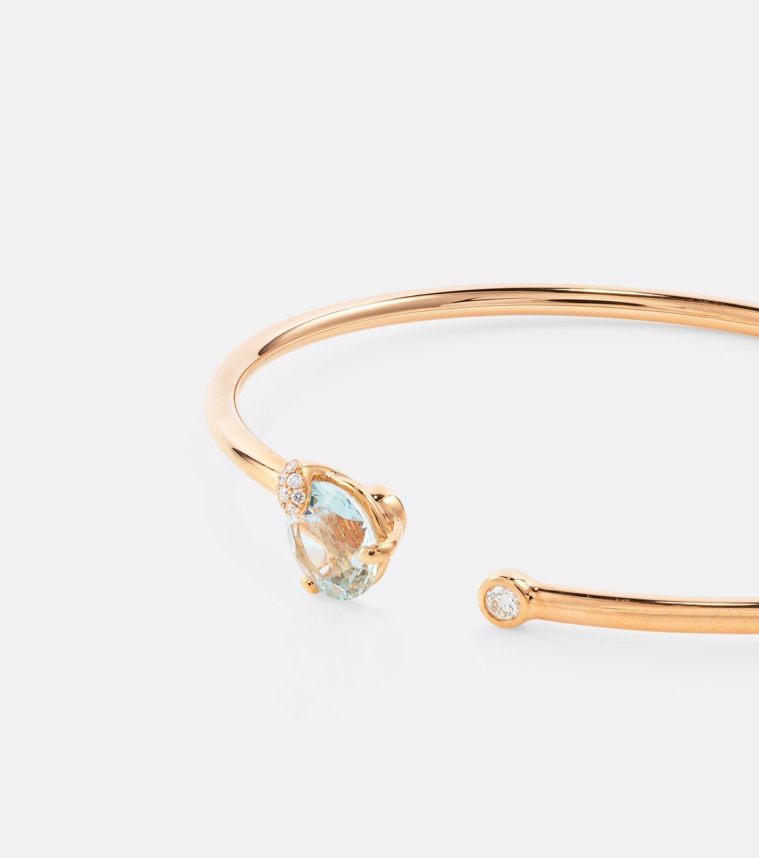 Bracciale in oro rosa 18kt BUCHERER con acquamarina e diamanti, gioiello elegante per giovani