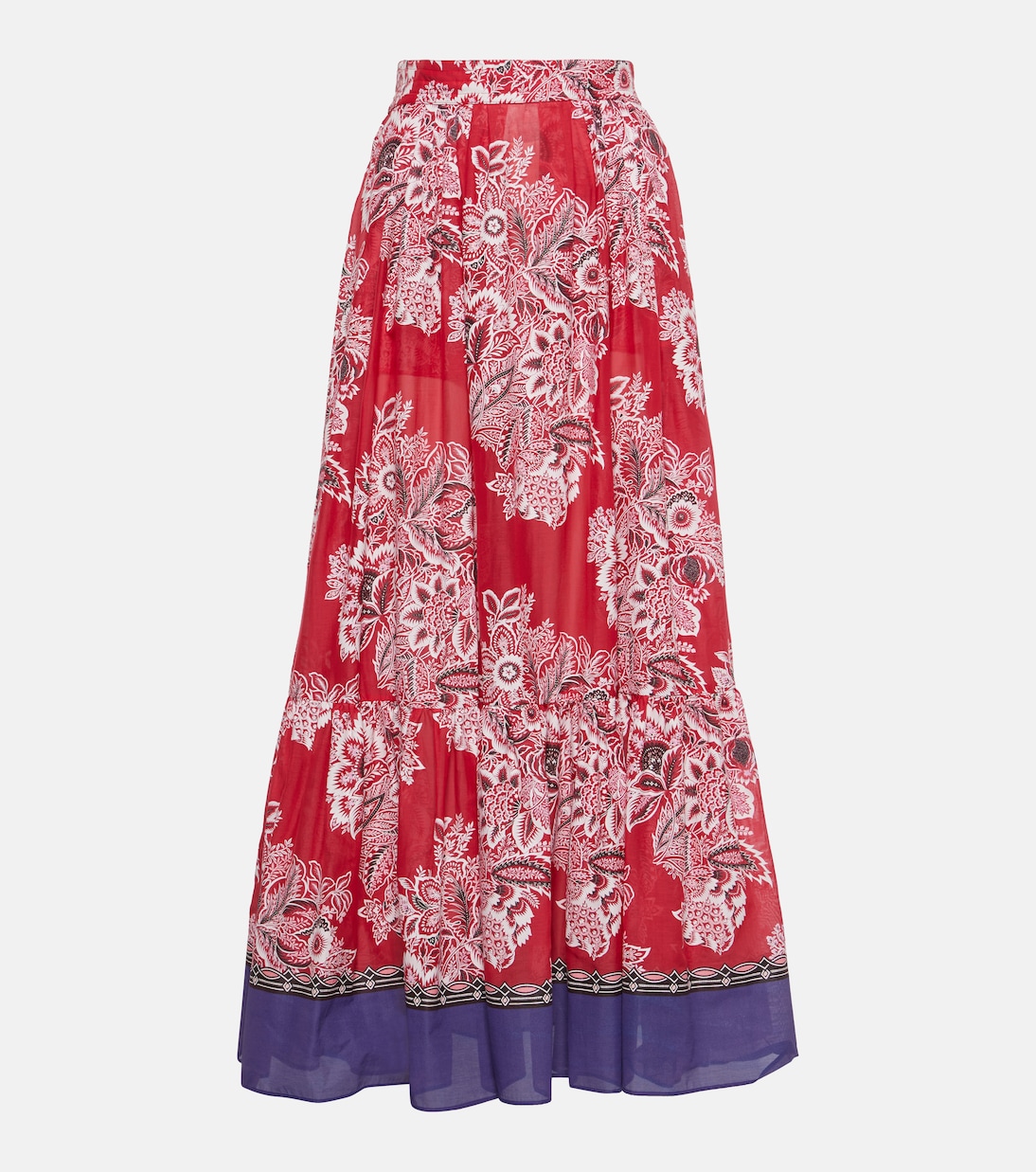 Gonna lunga in cotone e seta a vita alta | Etro