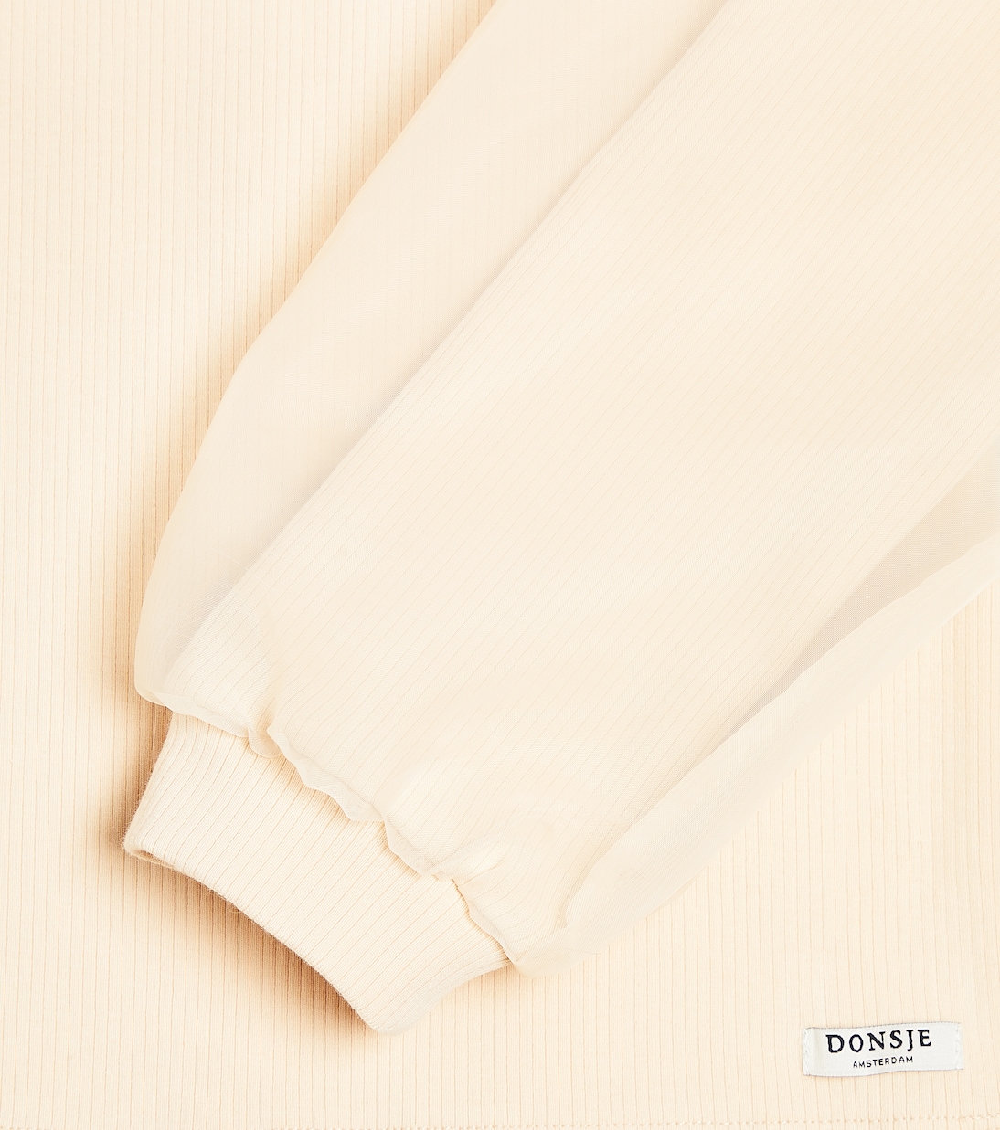 Sien puff-sleeve cotton-blend top | Donsje