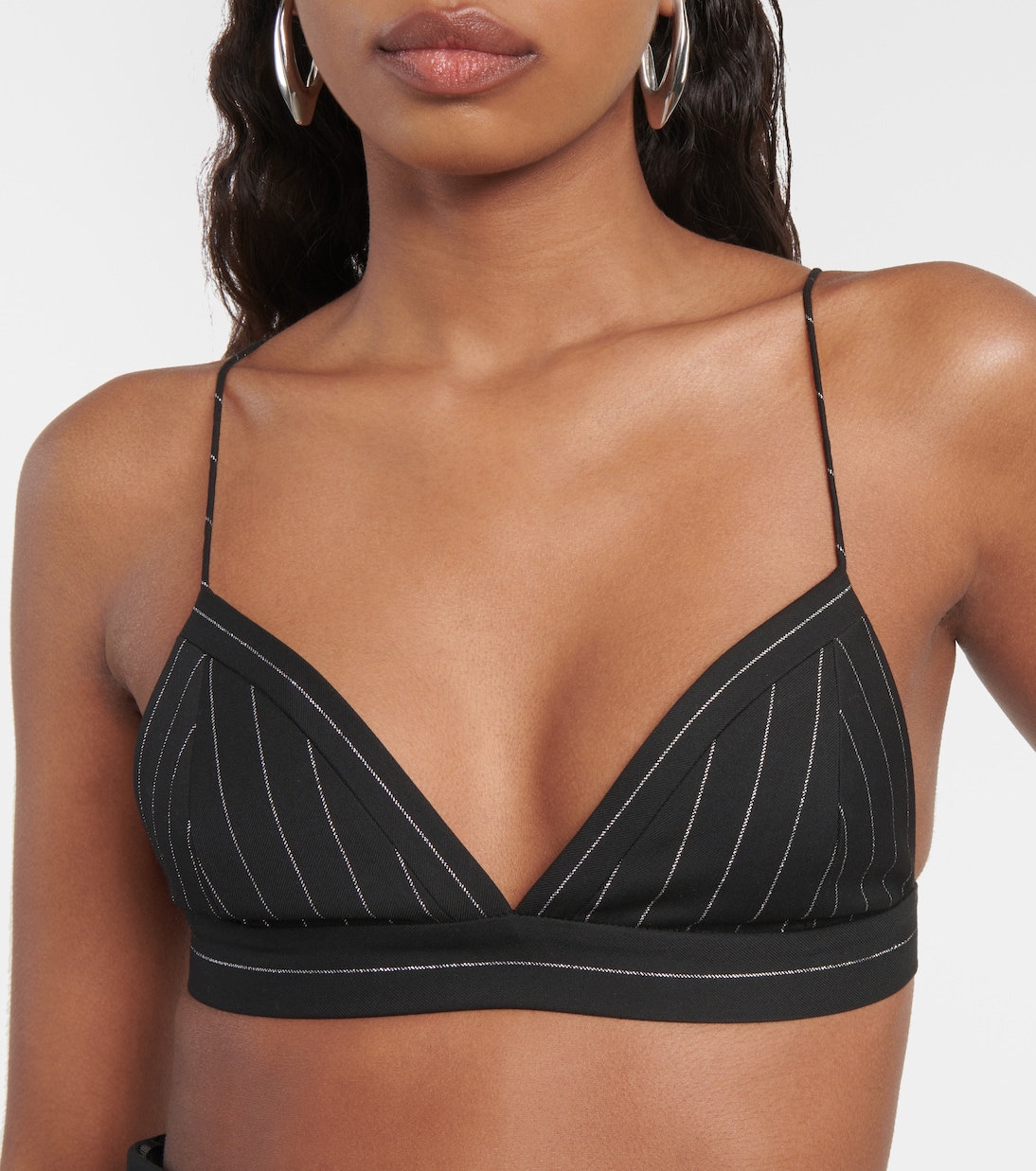 Bralette de Lurex® con raya diplomática | Alex Perry
