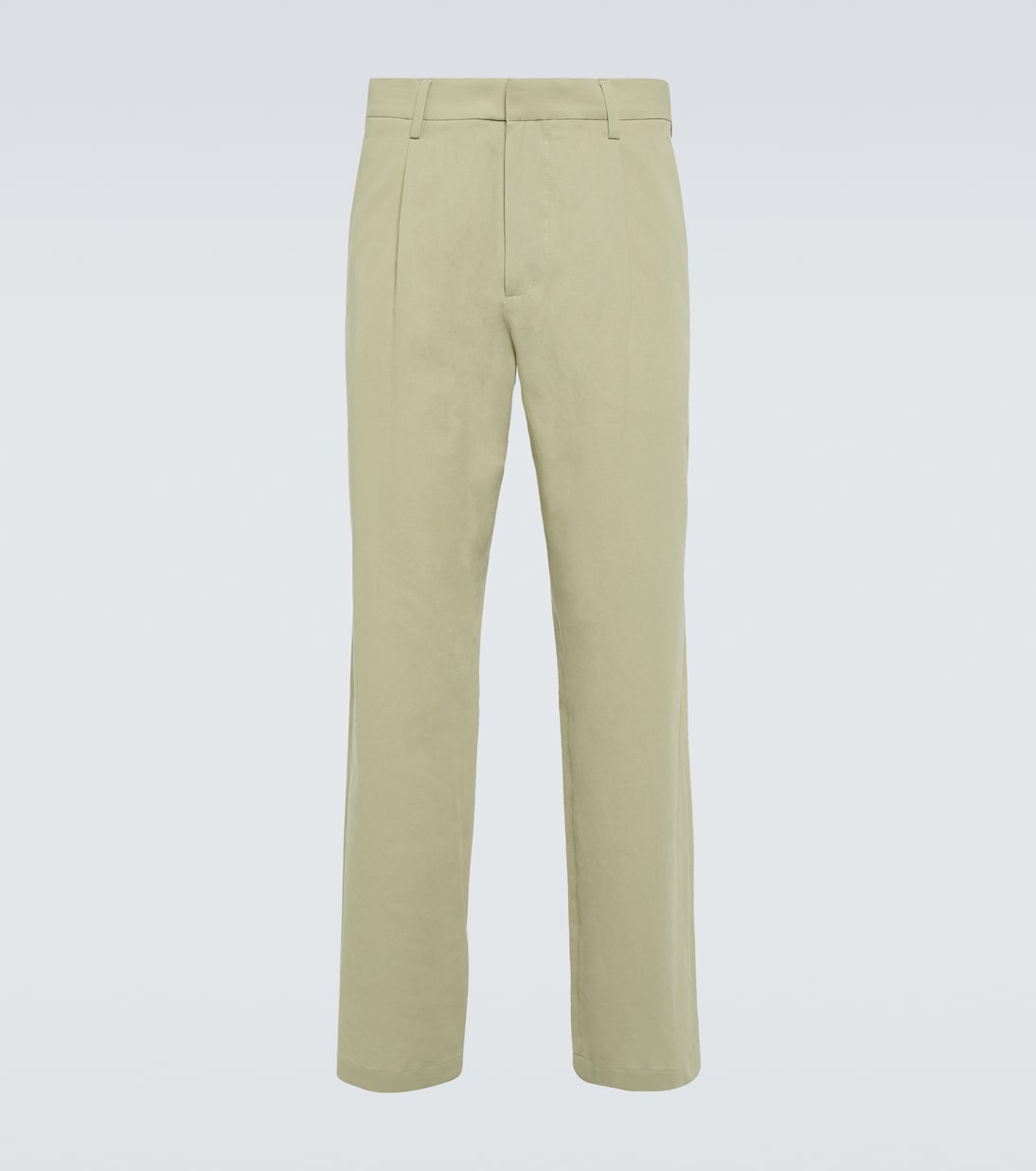 Pantalon droit en coton et soie | Auralee