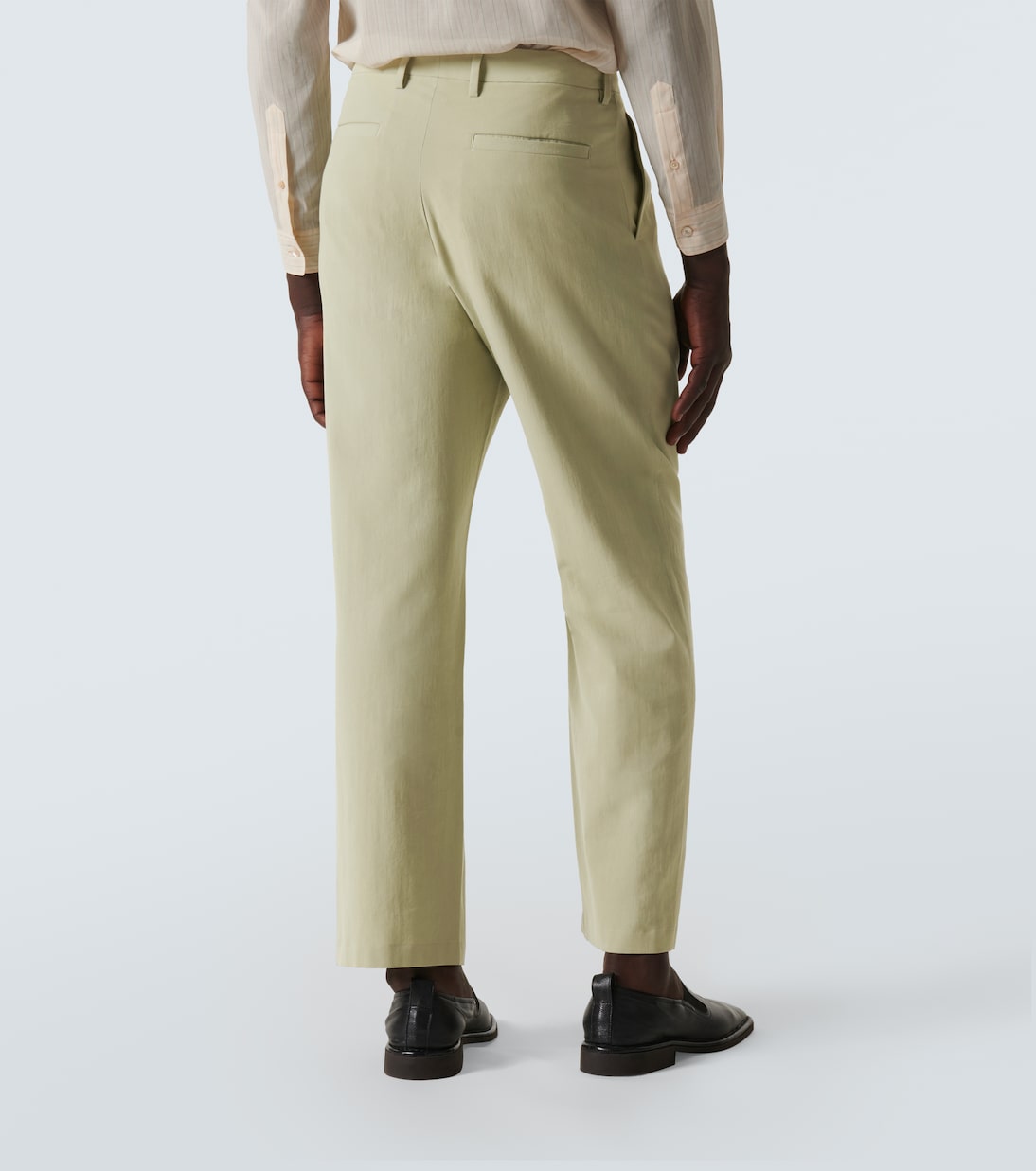 Pantalon droit en coton et soie | Auralee
