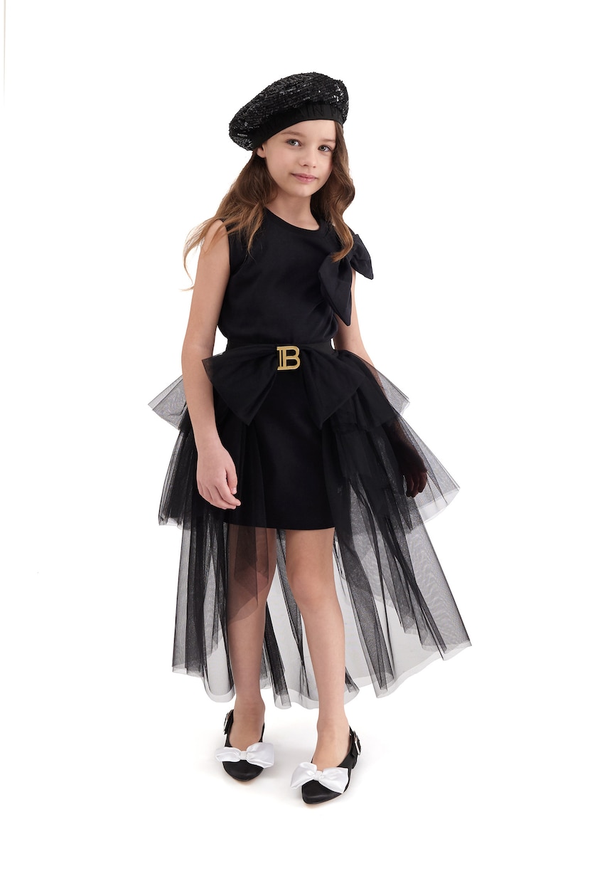 Kleid aus Baumwoll-Jersey | Balmain Kids