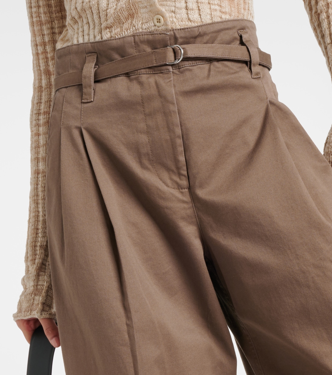 Weite High-Rise-Hose Raver aus Twill | Proenza Schouler