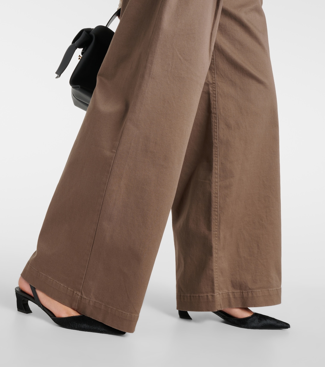 Weite High-Rise-Hose Raver aus Twill | Proenza Schouler