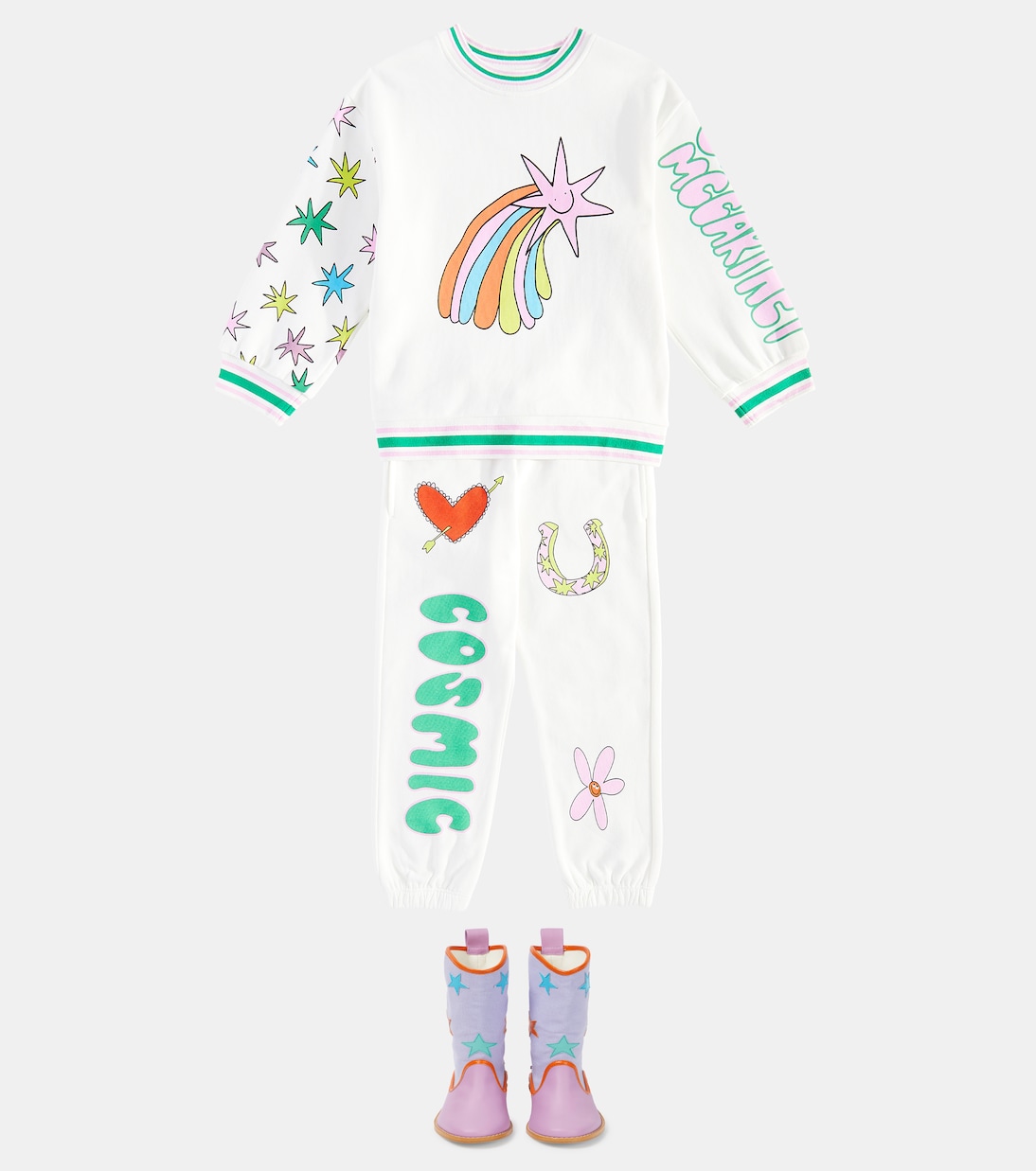 Sudadera de jersey de algodón estampada | Stella McCartney Kids