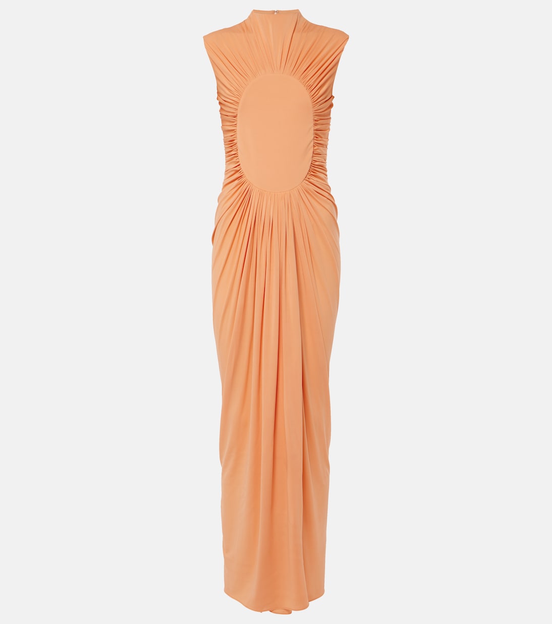 Orange drape dress online