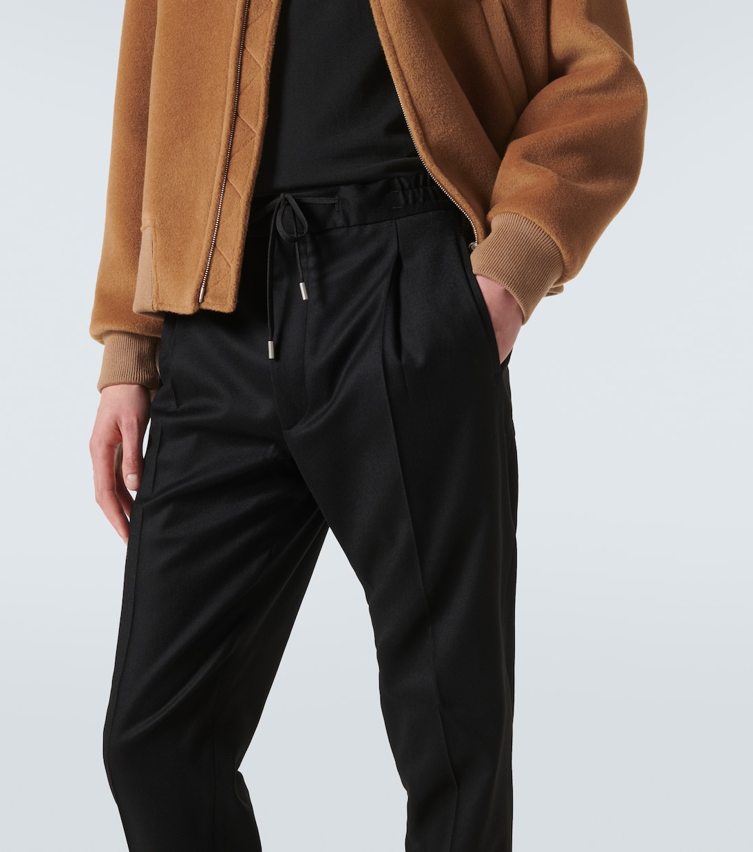 Pantalones slim de lana y cachemir | Lardini