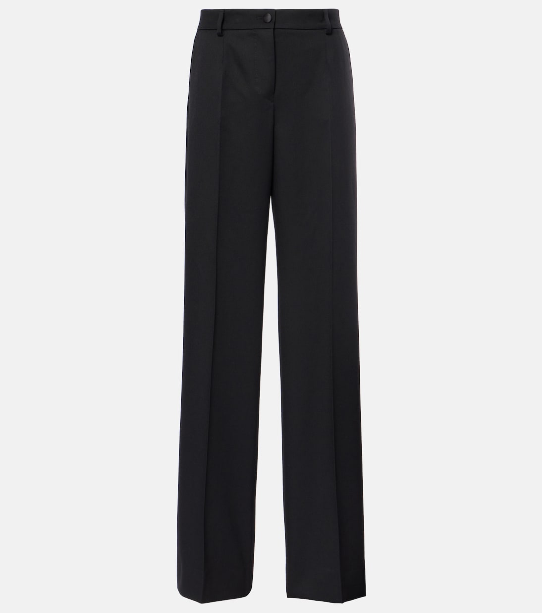 Pantaloni a gamba larga in gabardine di lana e seta | Dolce&Gabbana