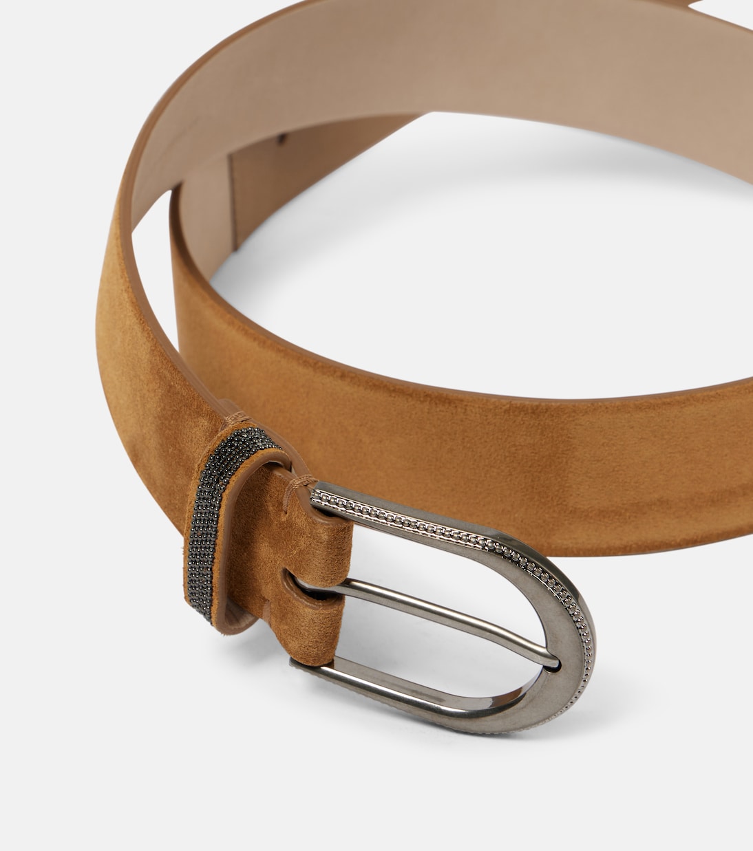 Cintura in suede con monili | Brunello Cucinelli