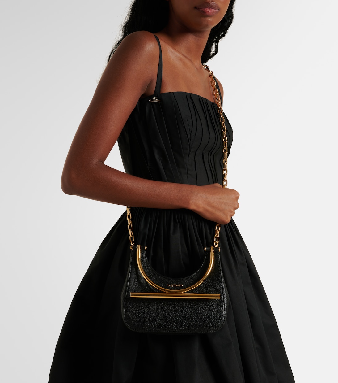 Borsa a spalla T-Bar Mini in pelle | McQueen