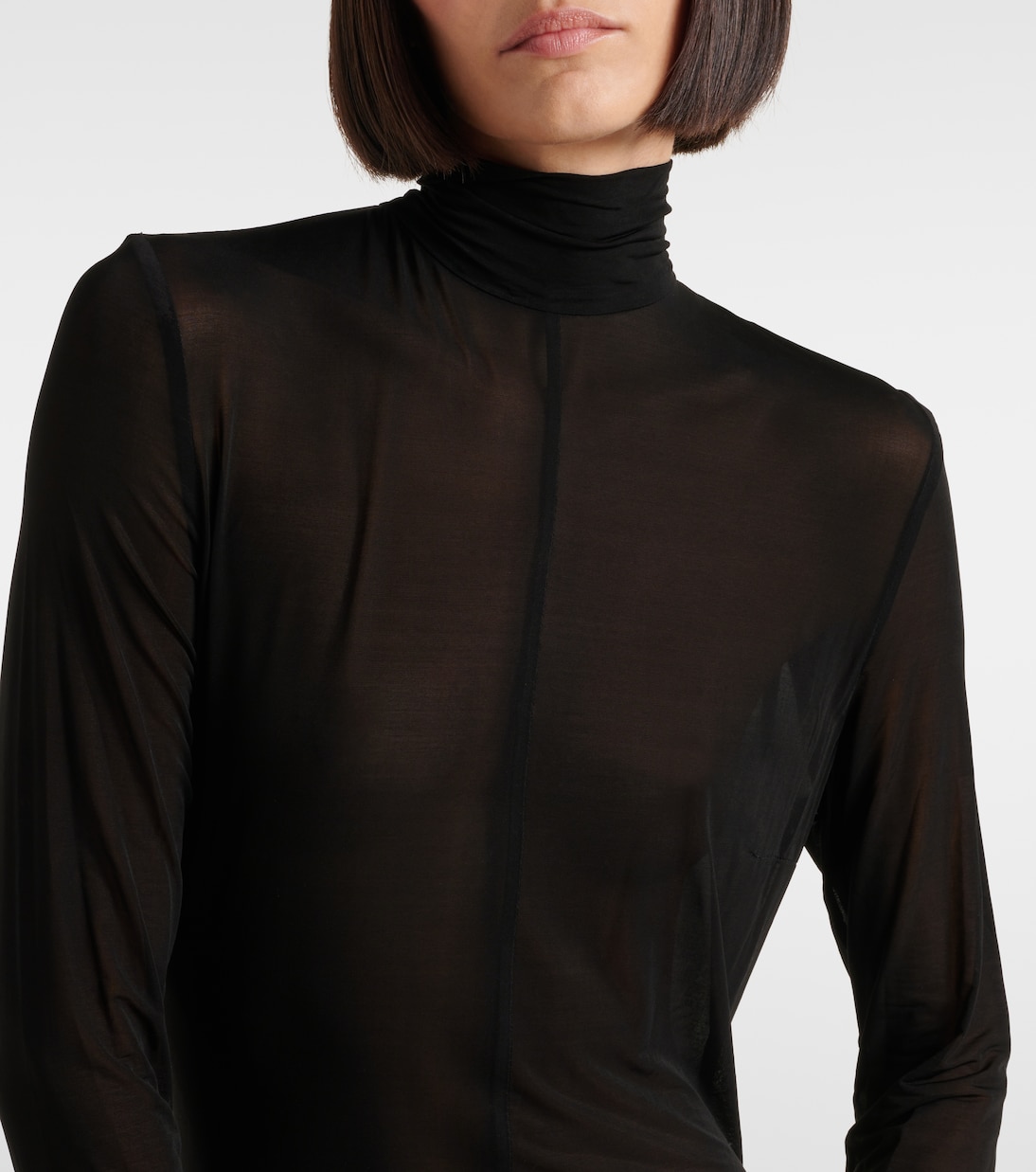 Sheer faux fur-trimmed minidress | Magda Butrym