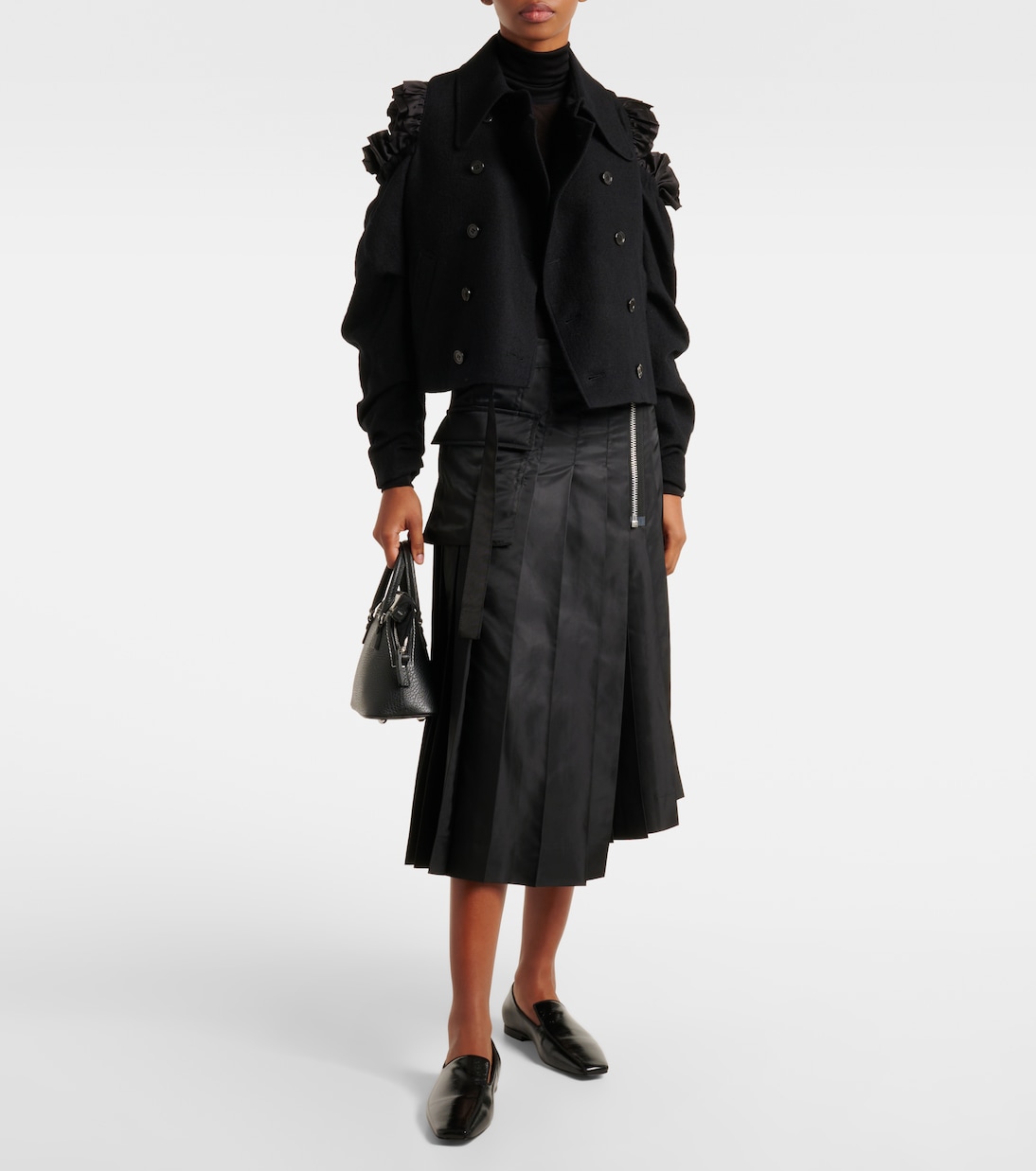 Chaqueta de lana con aberturas | Noir Kei Ninomiya