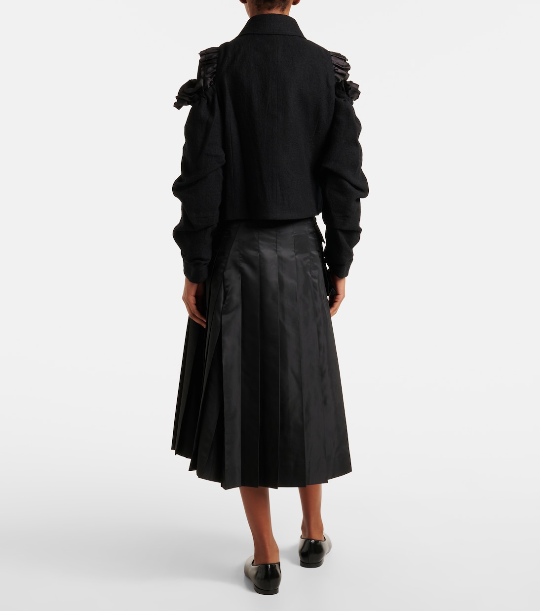 Chaqueta de lana con aberturas | Noir Kei Ninomiya